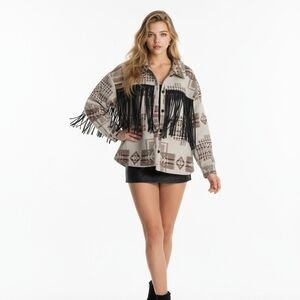 Grace Cozy Tan and Cream Jacket